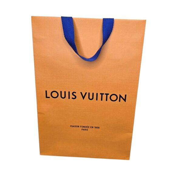 Authentic Louis Vuitton Luxury Orange Blue Empty Box 10.75"x 7.25"x3.125"  & Bag - Picture 8 of 15